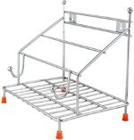 WINSTAR Chakla Belan and Tawa Stand for Kitchen - 100% Rust-Free Stainless Steel Rolling Pin Board Holder Wall Mount Stand 4 in1 Holder - Image 4