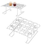 Ice Cream Cone Cupcake Baking Rack,Foldable Cupcake Cone Rack 16 Holes Ice Cream Display Stand Party Dessert Stand Storage Shelf - Image 6