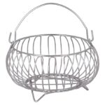 Fruit and Vegetable Basket Bowl with High Grade Stainless Steel Rust Proof Fruit Basket Multipurpose with Handle for Dining Table, Kitchen and Home - Image 3