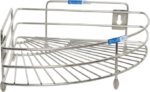 Kitchen Mart Stainless Steel Corner Rack Stand, 30 cm x 41.5 cm x 13 cm, 1-Piece, Silver - Image 3